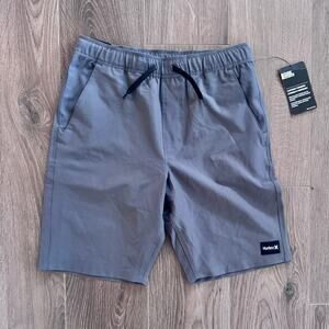 Hurley Phantom Shorts Quick Dry Elastic Stretch Boys Medium 10/12 Gray Camp